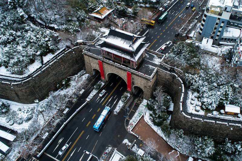 南京城墙摄影大赛作品|《城墙覆雪》
