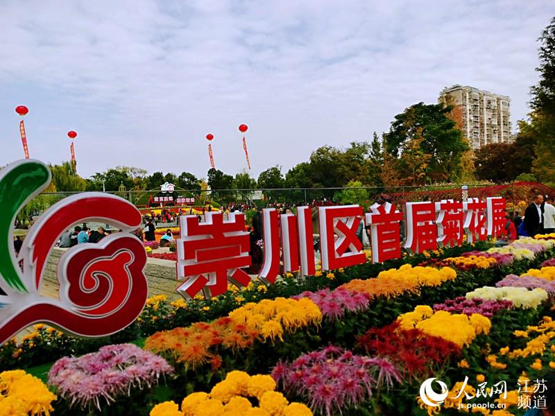 南通崇川首屆菊花展在唐閘公園開展。記者王繼亮攝