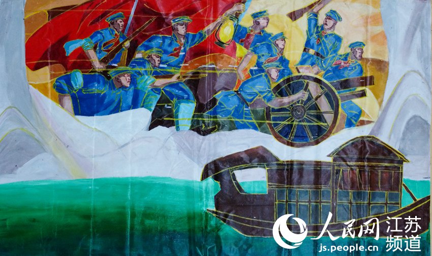 彩繪呈現八一南昌起義。楊志國攝