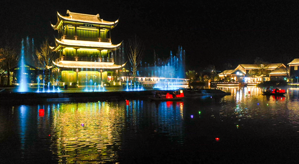 高淳夜景灯展。高淳国际慢城管委会供图