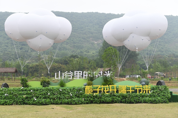 端午来临，坐落于南京老山的响堂村迎来了栀子花开的时节。万程鹏摄