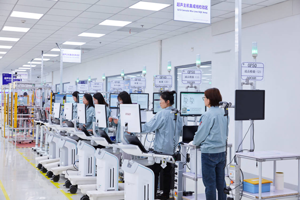 GE医疗无锡基地生产车间。孟兆非摄