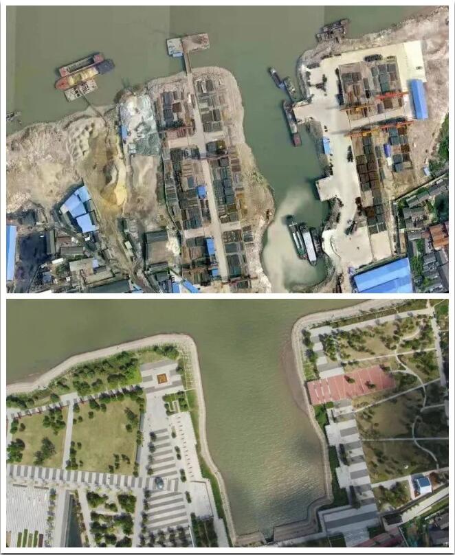 燕子磯地區前后對比