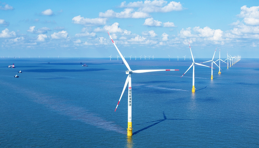 国家能源集团和法国电力集团合作50万千瓦海上风电项目。盐城市委宣传部供图