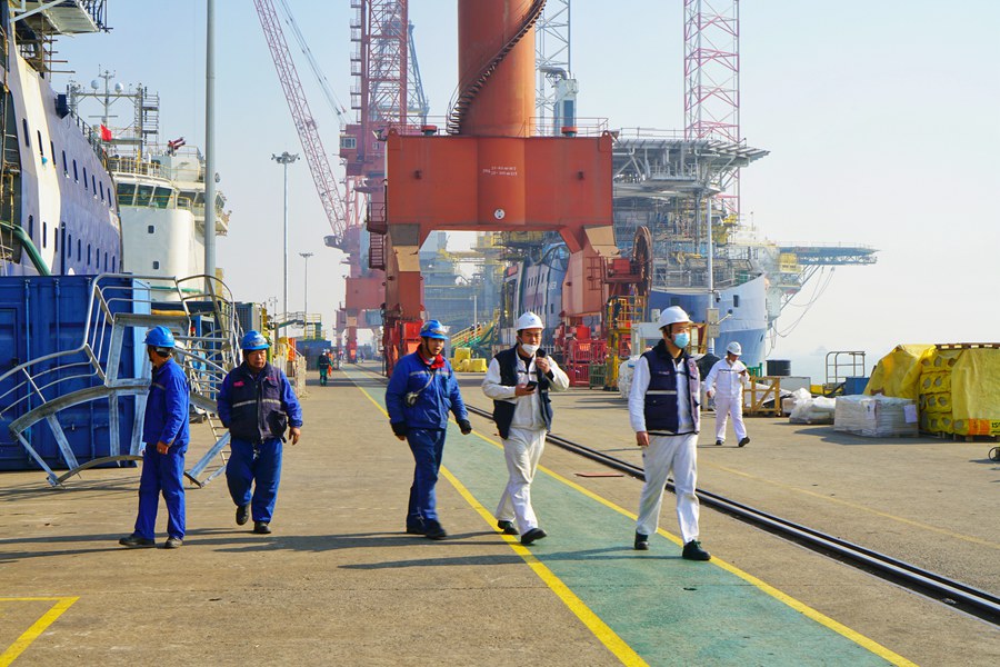 海门招商重工生产基地。邹国童摄