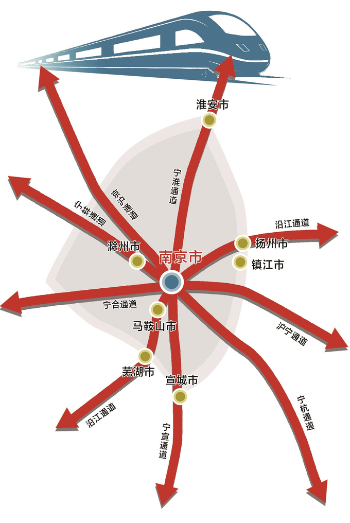 米字形高铁枢纽网示意图 制图：戴春阳