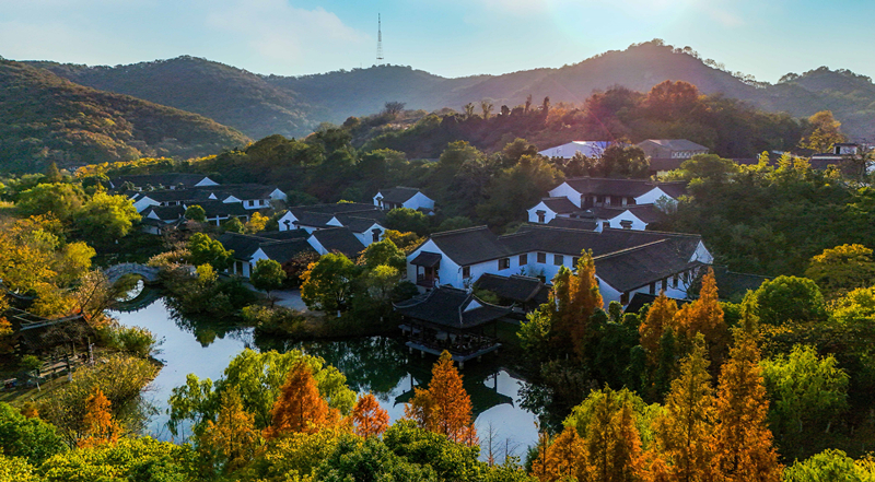 以“城市山林”著称的镇江南山。陈江摄