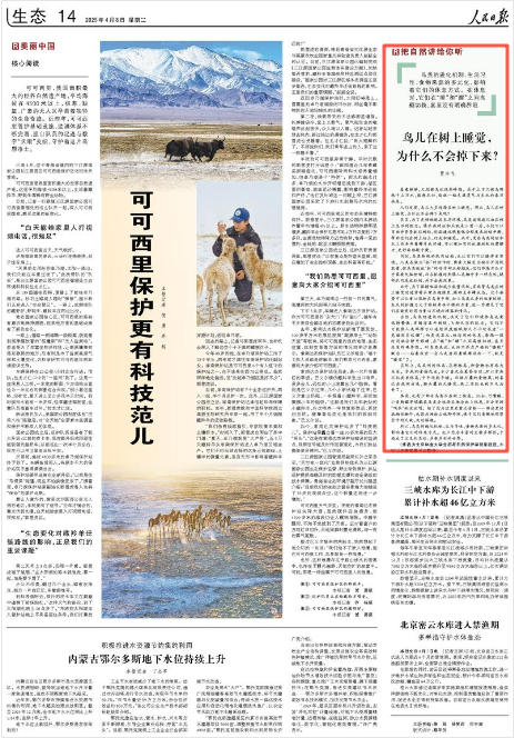 《人民日报》2025年4月8日14版 版面截图