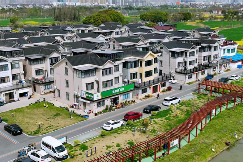航拍常熟市美丽乡村。赵晨杰摄