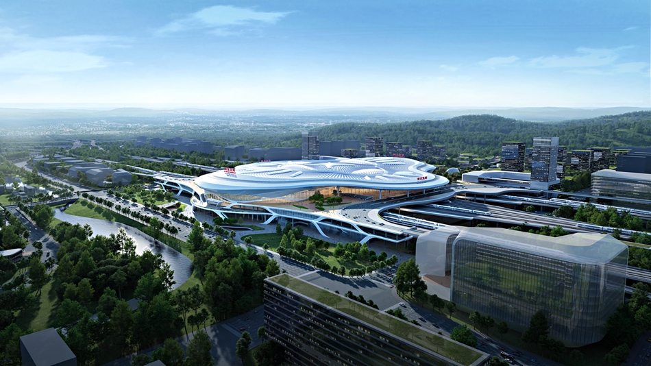 南京北站建成后效果圖。受訪對象提供