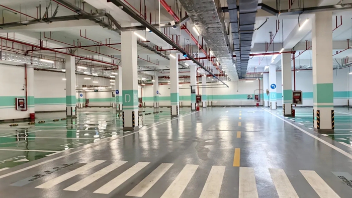 免费提供的停车位。江北新区智能制造产业园供图