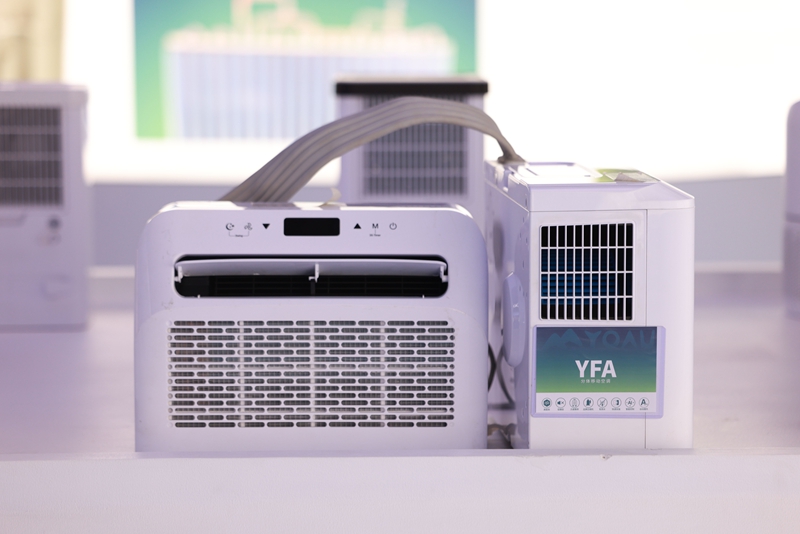 江苏友奥智能科技股份有限公司在亚马逊电商平台上销售的分体式空调,可以运用至房车、露营等多个移动场景。