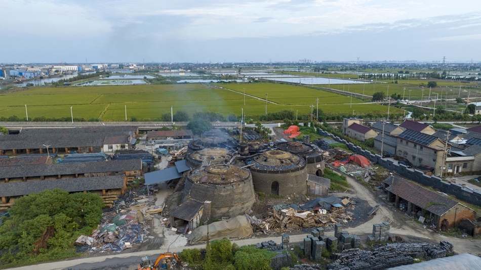 航拍戴窑镇古砖窑。史道智摄