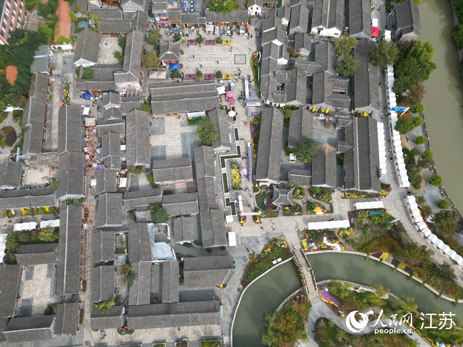 航拍唐闸古镇。人民网记者 王继亮摄