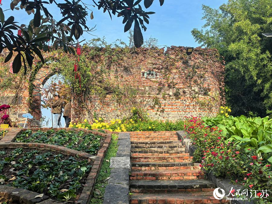 洪泽湖旅游公路沿途的一处民宿。人民网 崔小倩摄