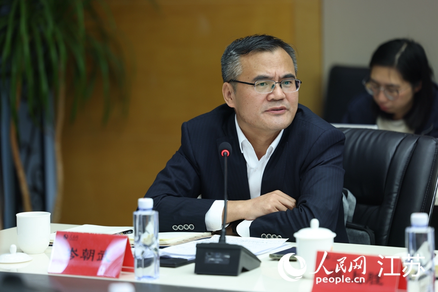 中国银行江苏省分行普惠金融事业部总经理岑朝武。人民网 李昱辰摄