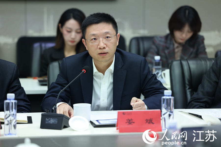 中国银行江苏省分行普惠金融事业部总经理岑朝武。人民网 李昱辰摄