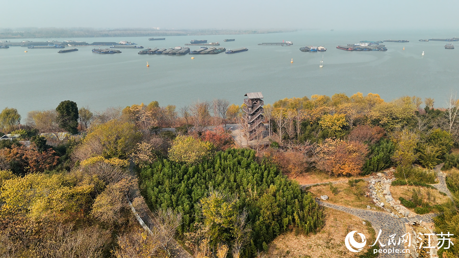 航拍京杭大运河扬州段“七河八岛”。人民网 徐晨曦摄