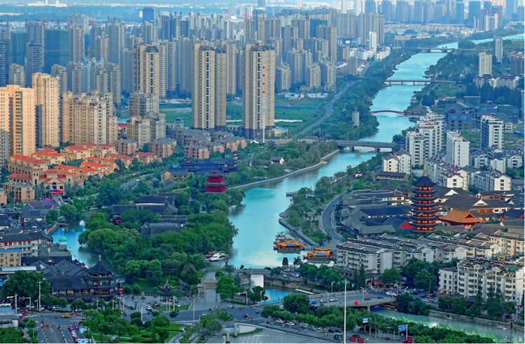 运河穿城而过,滋润着淮安这座文化名城。淮安市委网信办供图