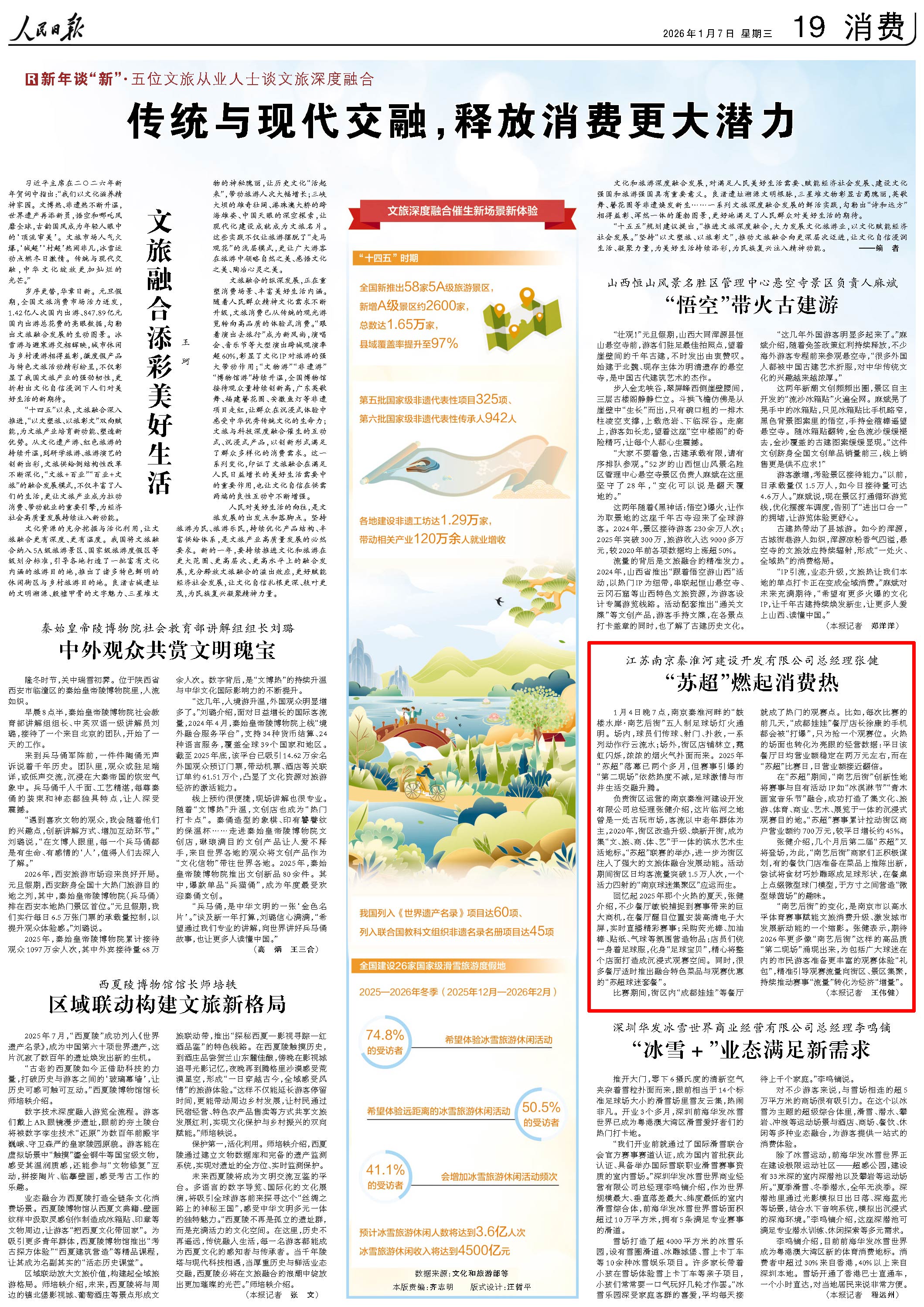 1月7日，《人民日报》第19版版面。