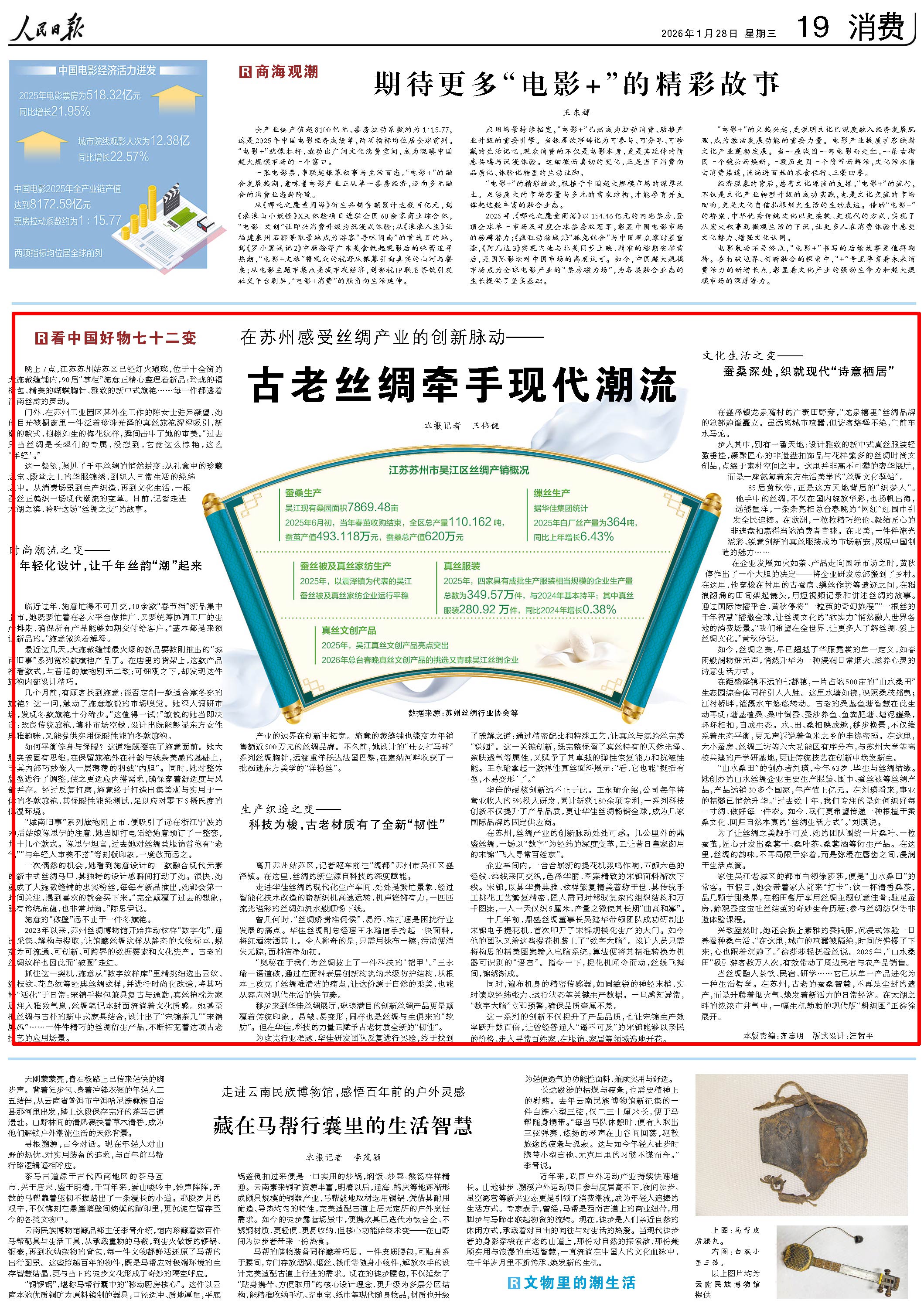 1月28日,《人民日报》第19版版面。