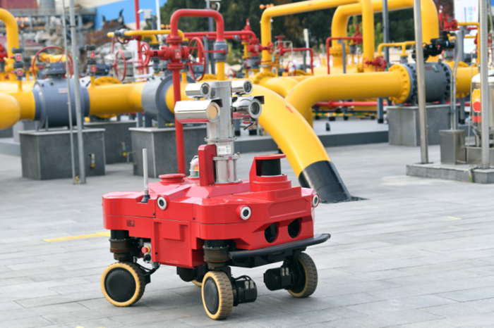 利用“巡检机器人”智能巡检，让保供更精准高效。罗欣怡摄