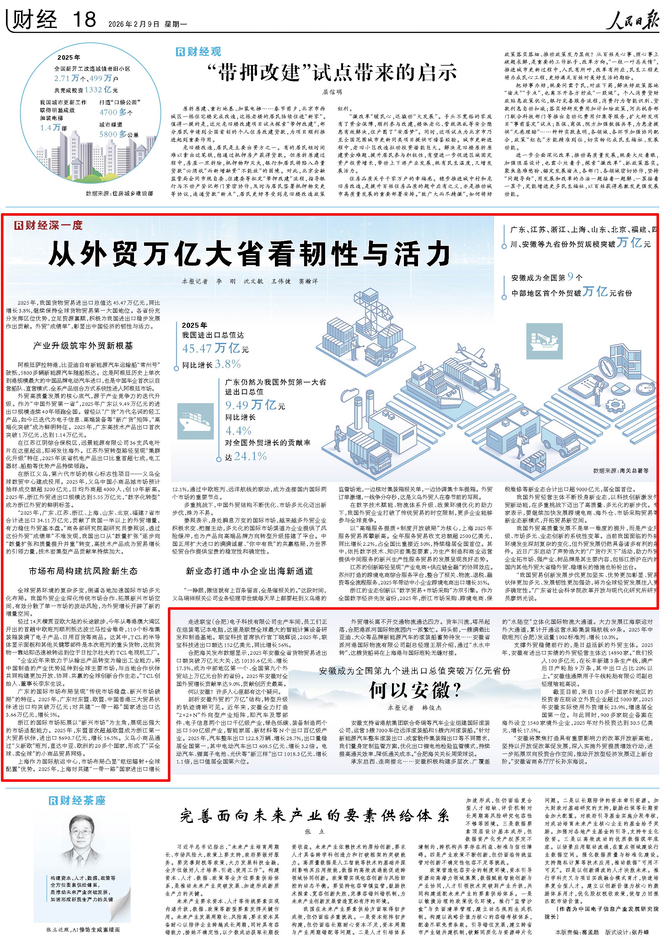 2月9日,《人民日报》第18版版面。