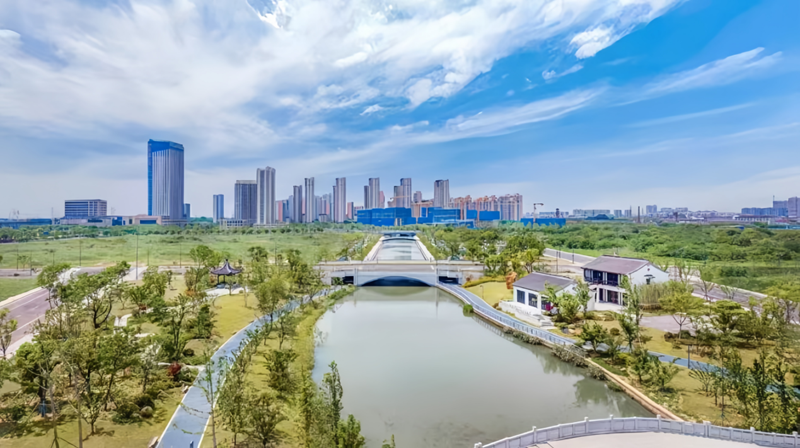 无锡惠山区前洲街道一角。恒丰银行供图