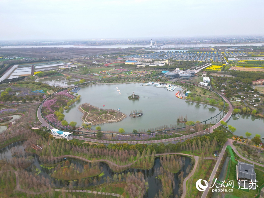 航拍洲际梦幻岛。人民网记者 王继亮摄