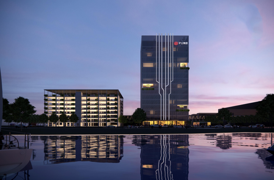 沪士电子总部研发大楼效果图。