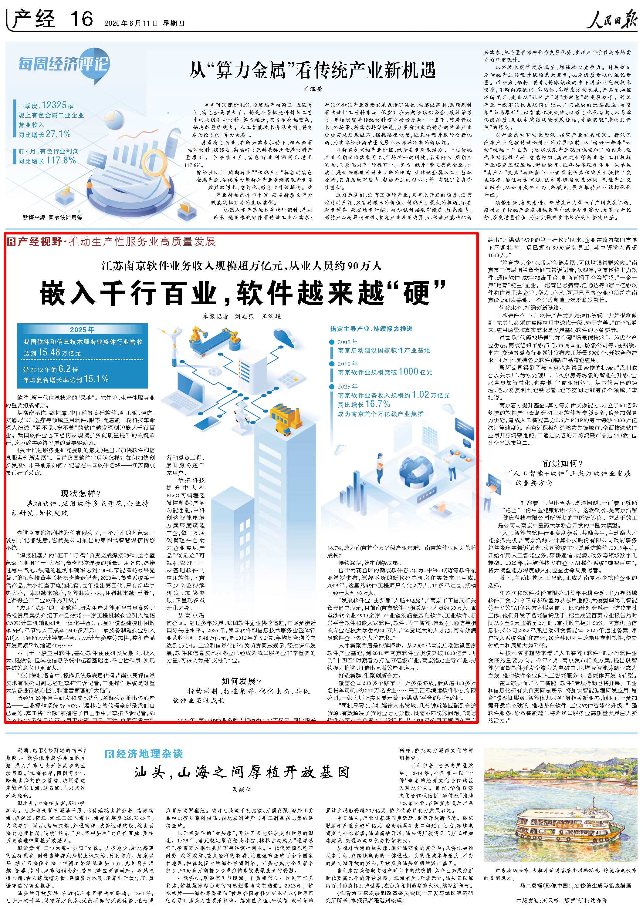 6月11日，《人民日报》第16版版面。