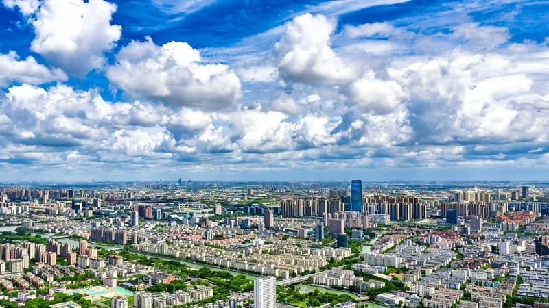 航拍昆山城市景观。昆山市委宣传部供图