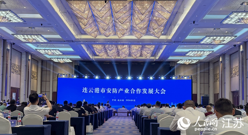 连云港安防产业合作发展大会现场。人民网 任晓燃摄
