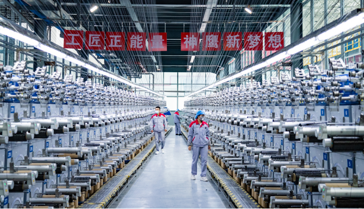 中复神鹰连云港高性能碳纤维生产基地。连云港开发区供图