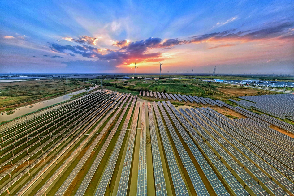 宿遷泗洪縣光伏發電領跑者基地。朱鵬程攝