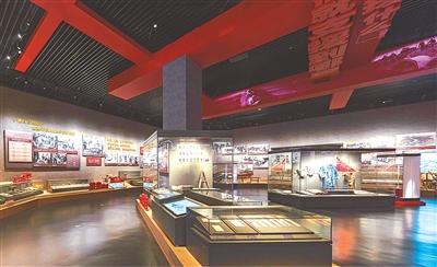 淮海战役纪念馆内人民群众支前展厅。